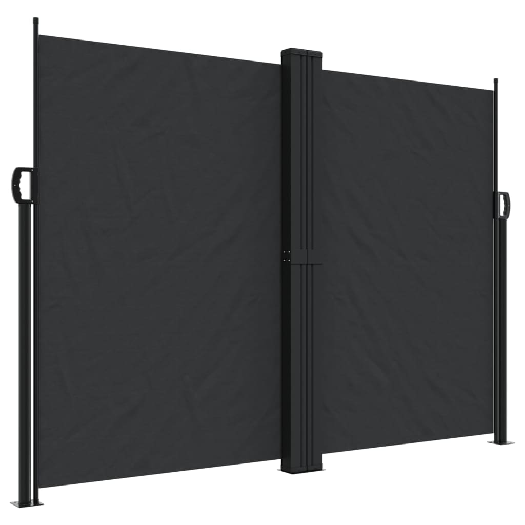 sammenrullelig sidemarkise 180x1200 cm sort