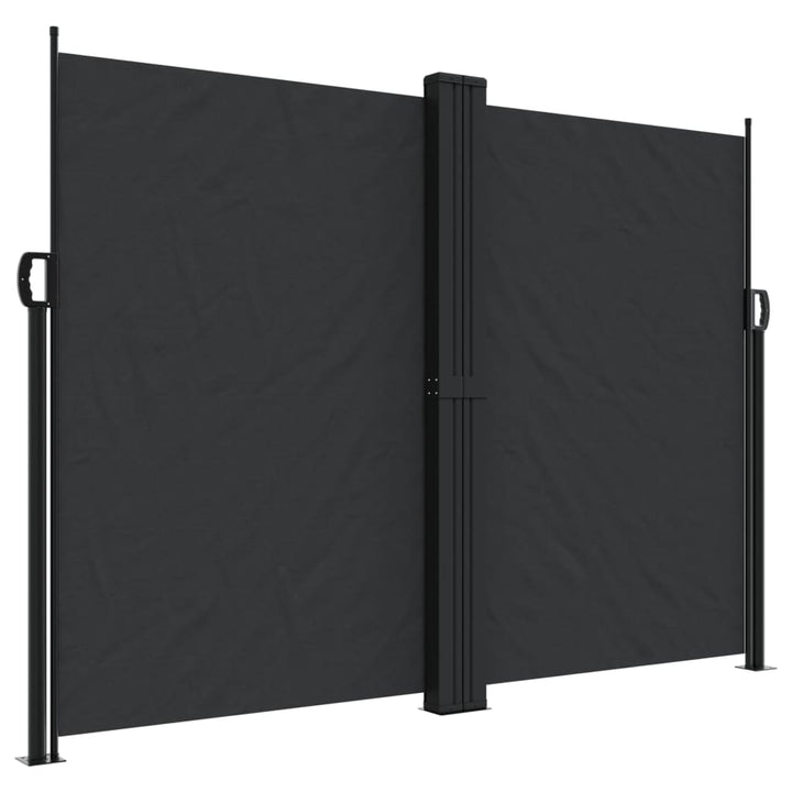 sammenrullelig sidemarkise 180x1200 cm sort
