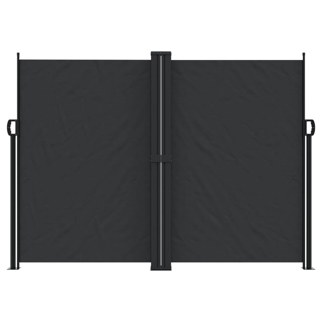 sammenrullelig sidemarkise 180x1200 cm sort
