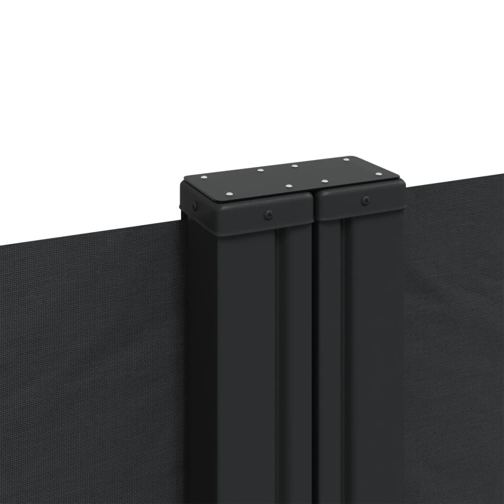 sammenrullelig sidemarkise 180x1200 cm sort