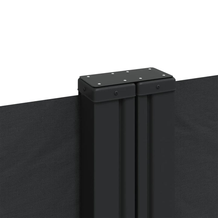 sammenrullelig sidemarkise 180x1200 cm sort