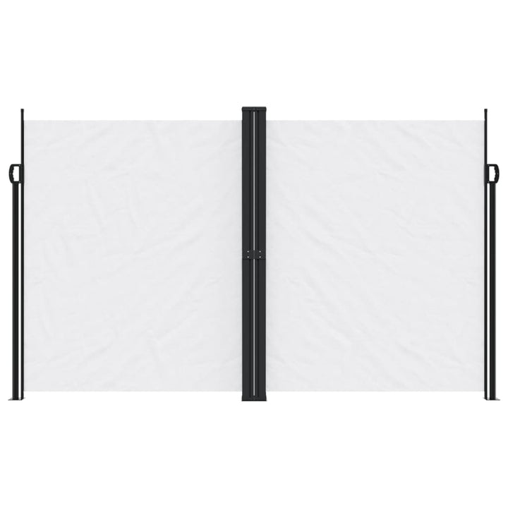sidemarkise 200x1200 cm sammenrullelig hvid
