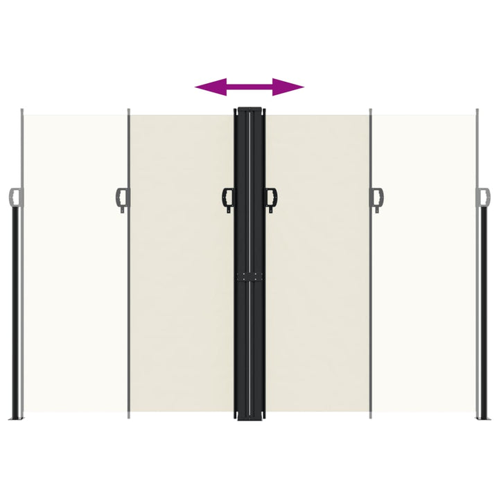 sammenrullelig sidemarkise 220x1200 cm cremefarvet