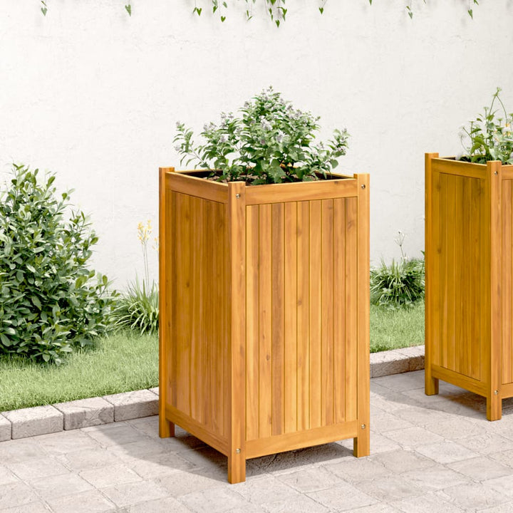 plantekasse med for 42x42x75 cm massivt akacietræ