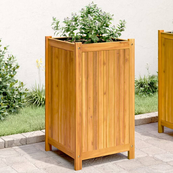 plantekasse med for 42x42x75 cm massivt akacietræ