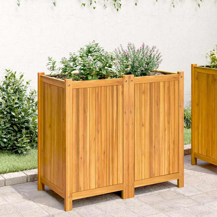 plantekasse med for 84x42x75 cm massivt akacietræ