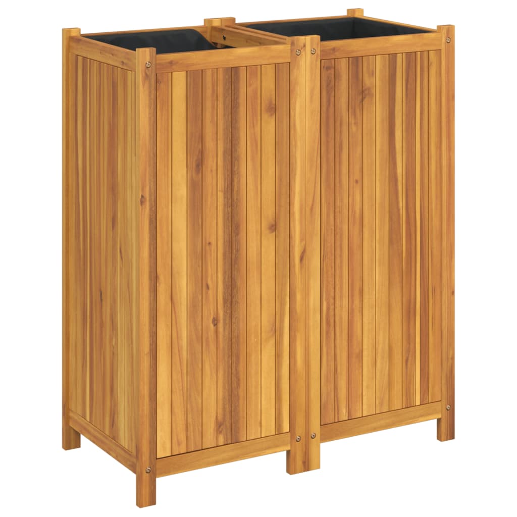 plantekasse med for 84x42x100 cm massivt akacietræ