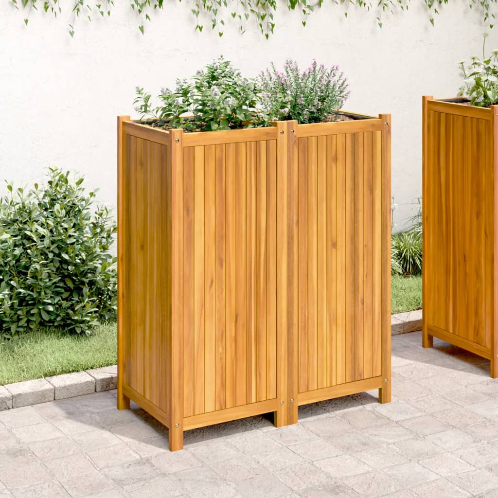 plantekasse med for 84x42x100 cm massivt akacietræ