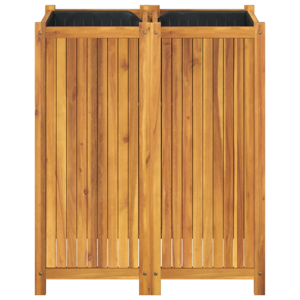 plantekasse med for 84x42x100 cm massivt akacietræ