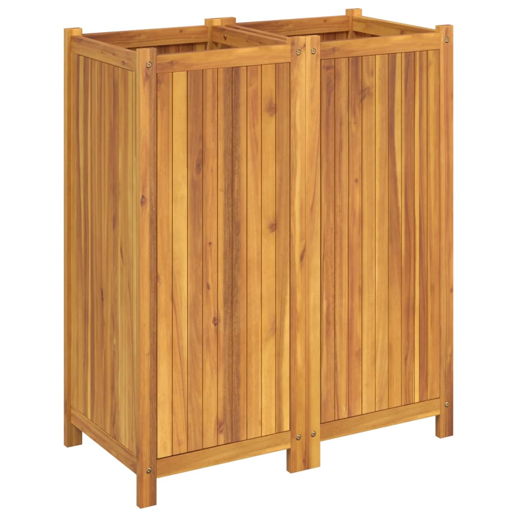 plantekasse med for 84x42x100 cm massivt akacietræ