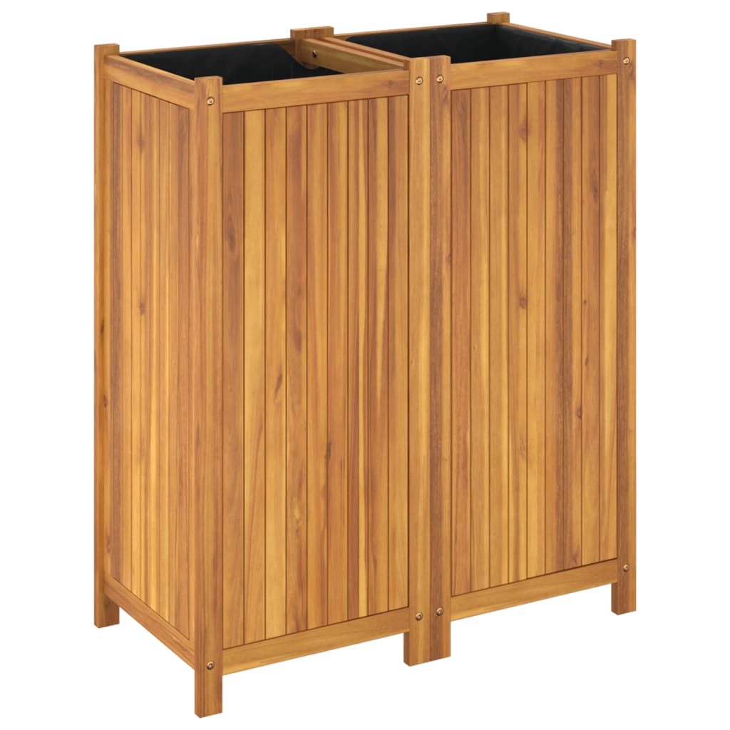plantekasse med for 84x42x100 cm massivt akacietræ
