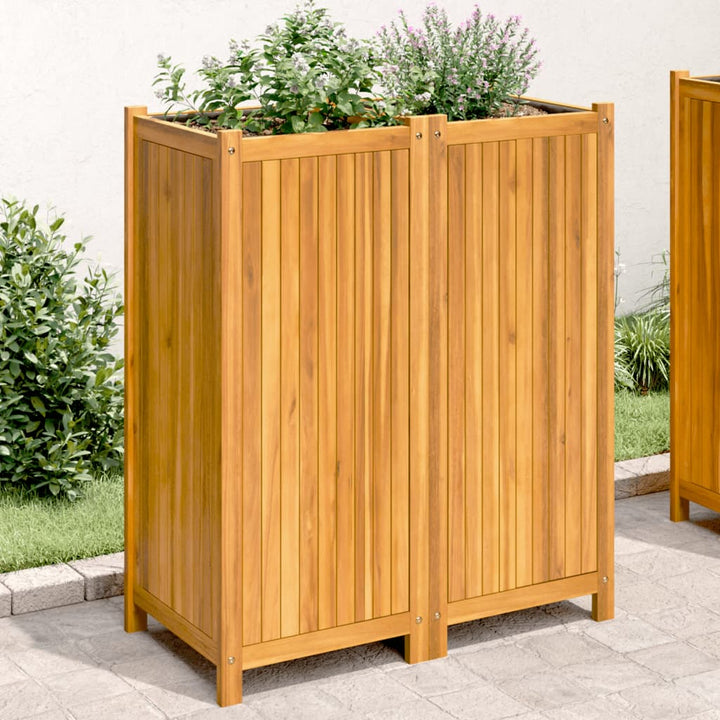 plantekasse med for 84x42x100 cm massivt akacietræ
