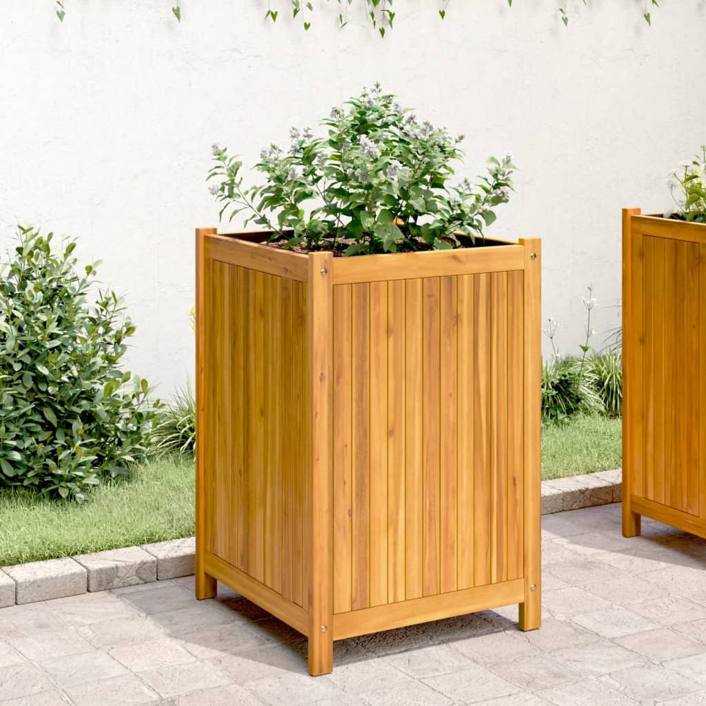 plantekasse med for 50x50x75 cm massivt akacietræ