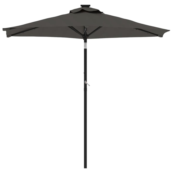parasol med stålstang 225x225x212 cm antracitgrå