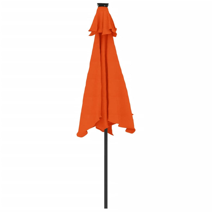 parasol med stålstang 225x225x212 cm terracotta