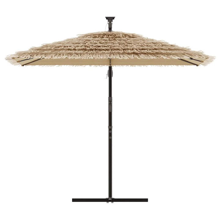 haveparasol med stålstang 246x246x230 cm brun