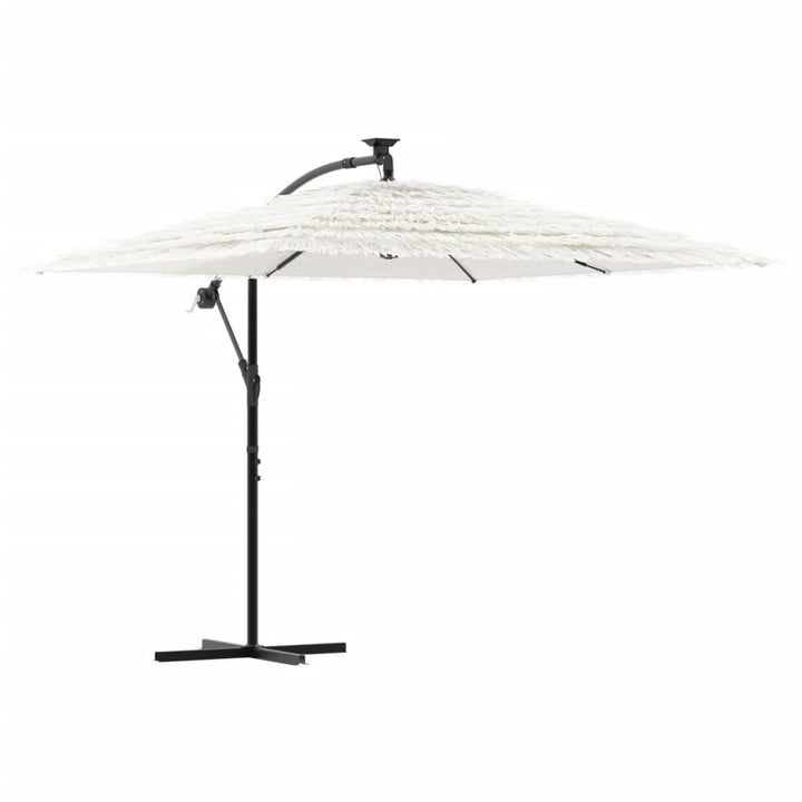 haveparasol med stålstang 246x246x230 cm hvid