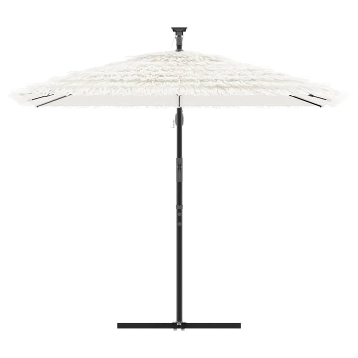 haveparasol med stålstang 246x246x230 cm hvid