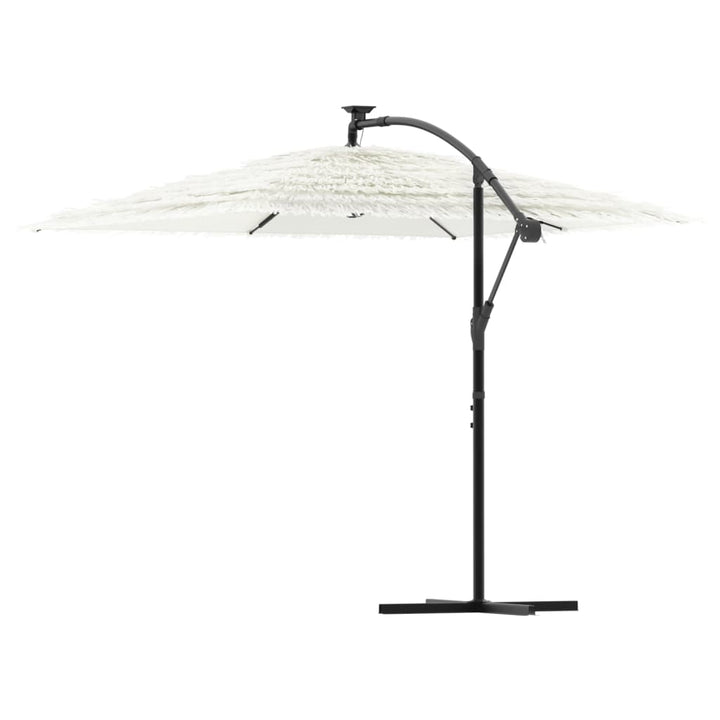 haveparasol med stålstang 246x246x230 cm hvid