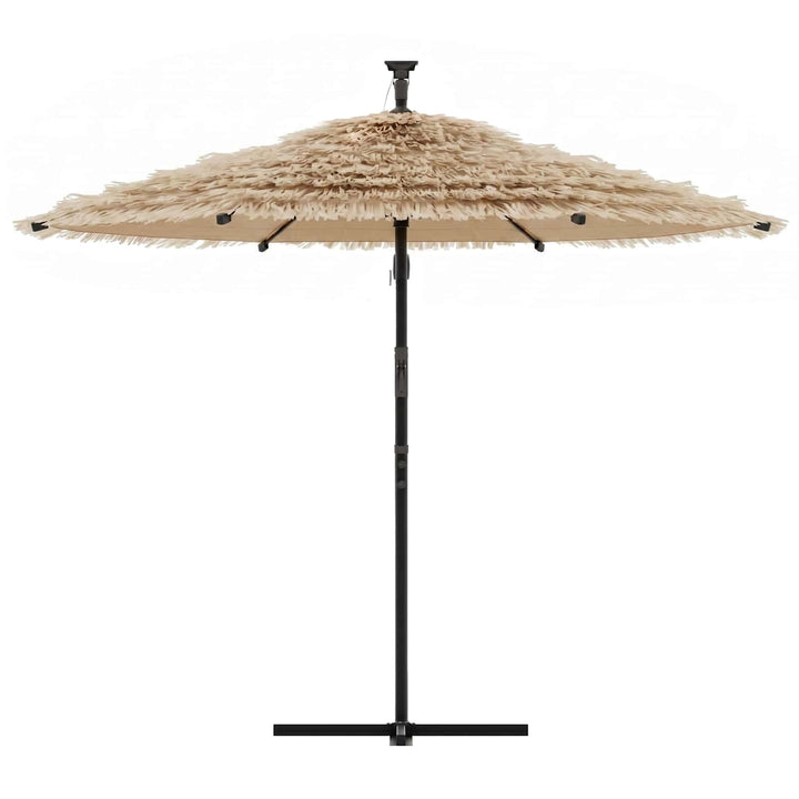 haveparasol med stålstang 269x269x235 cm brun