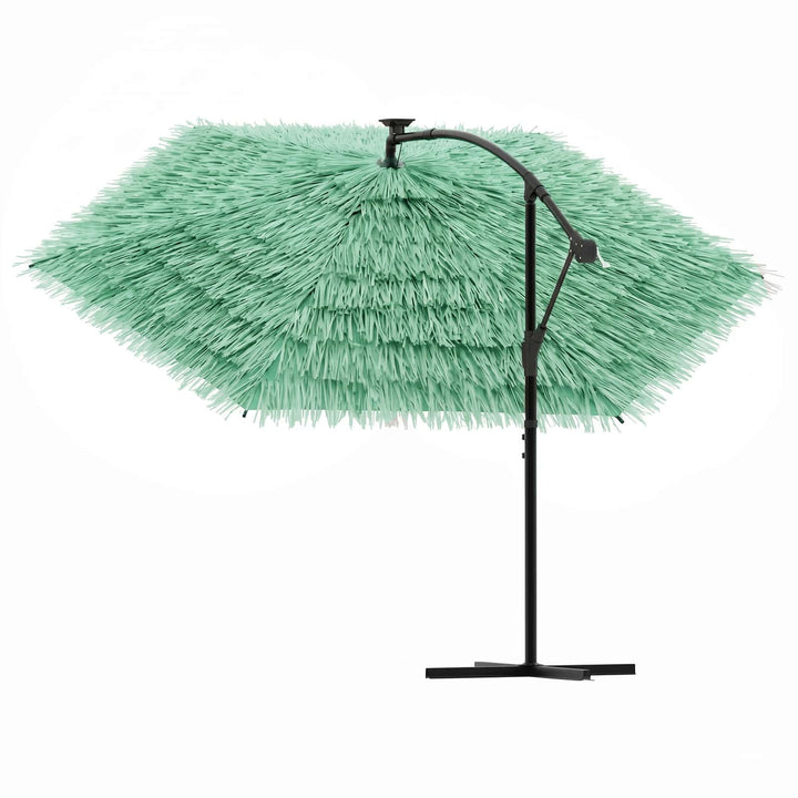 haveparasol med stålstang 269x269x235 cm grøn