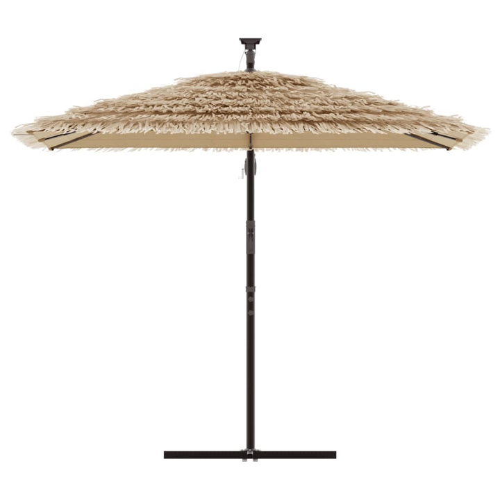 haveparasol med stålstang 290x290x238 cm brun