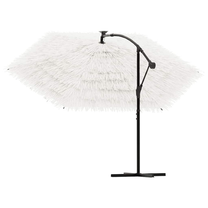 haveparasol med stålstang 290x290x238 cm hvid