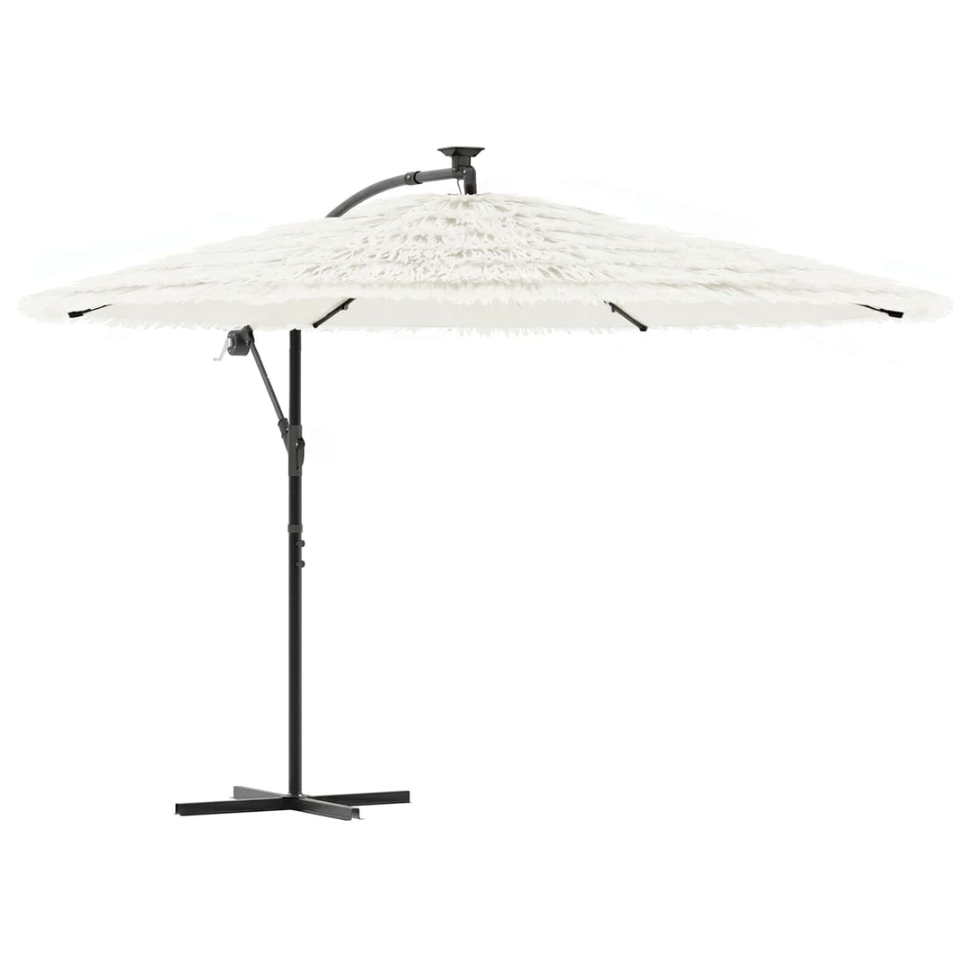 haveparasol med stålstang 290x290x238 cm hvid