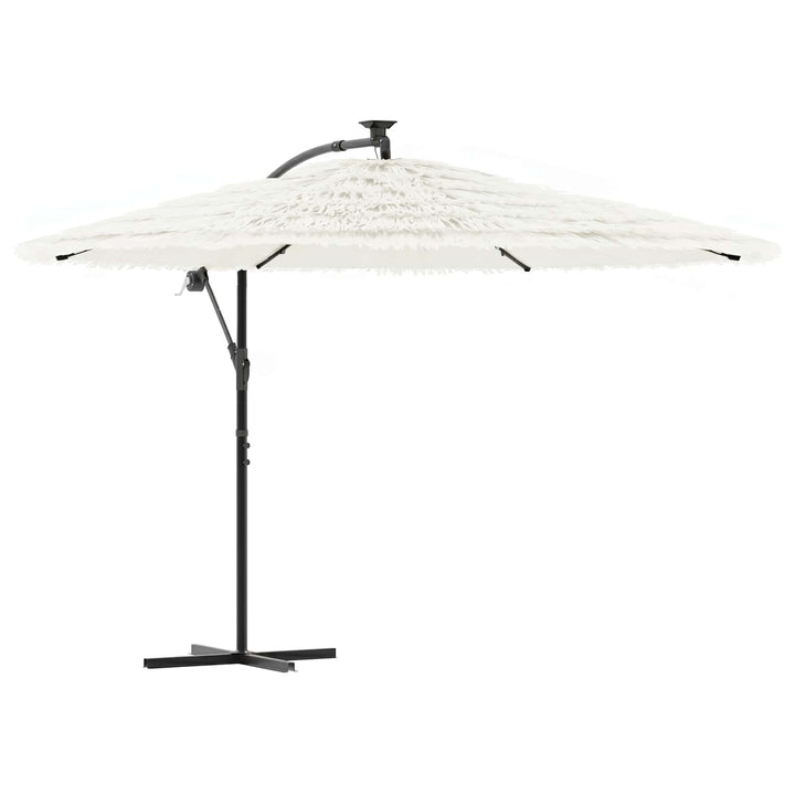 haveparasol med stålstang 290x290x238 cm hvid