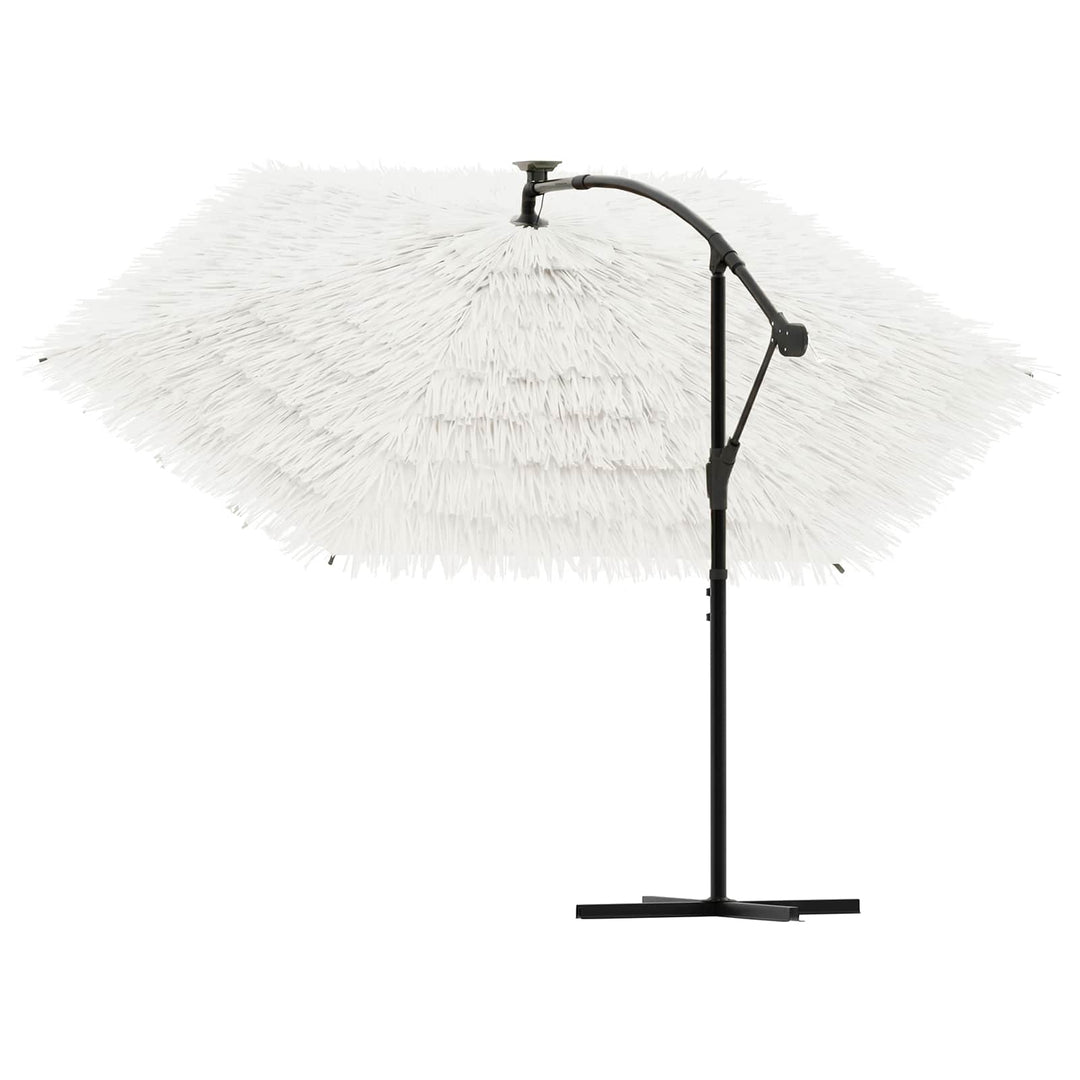haveparasol med stålstang 290x290x238 cm hvid