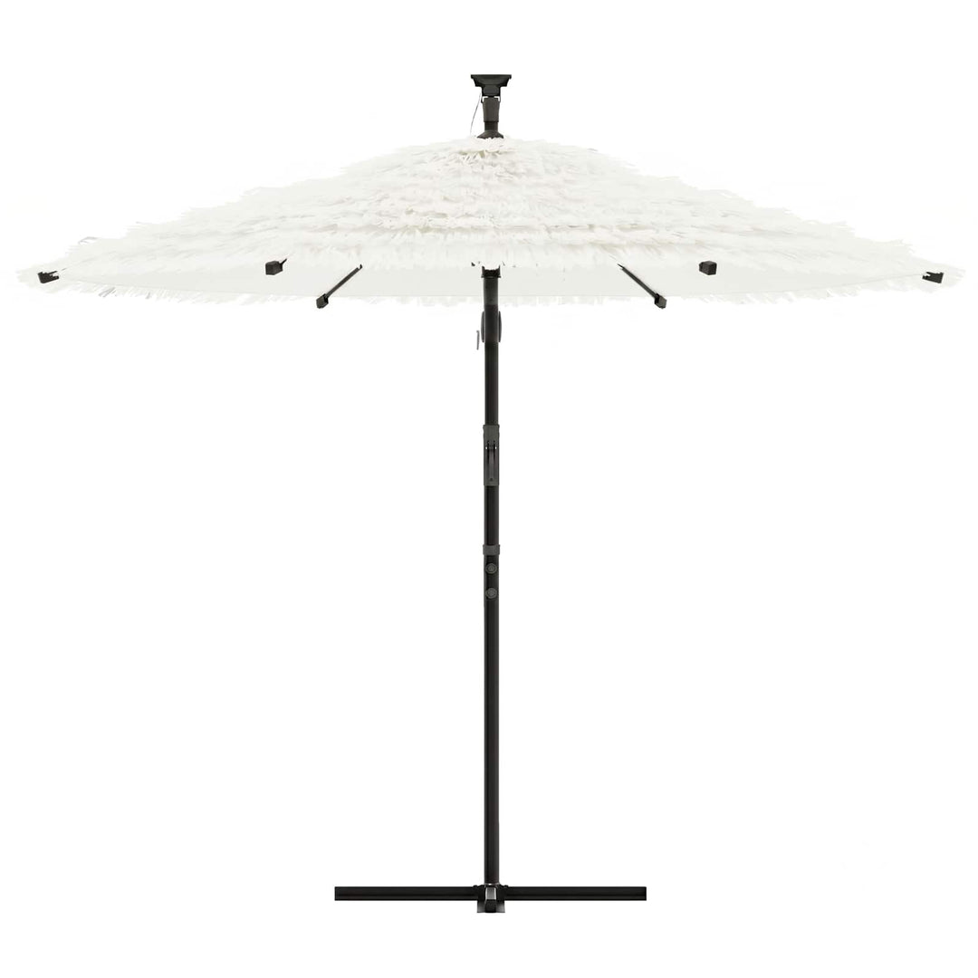 haveparasol med stålstang 290x290x238 cm hvid