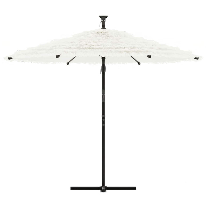 haveparasol med stålstang 290x290x238 cm hvid