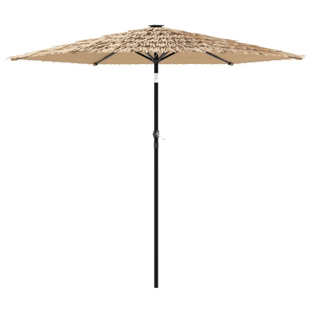 parasol med stålstang 223x223x213 cm brun