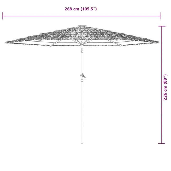 haveparasol med stålstang 268x268x226 cm grøn