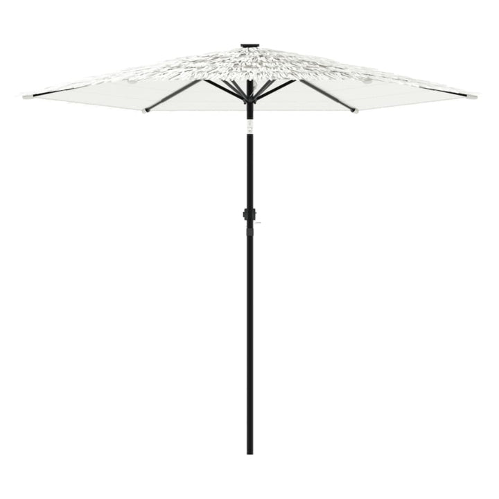 haveparasol med stålstang 268x268x226 cm hvid
