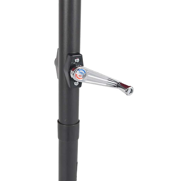 haveparasol med LED-lys og stålstang 288x288x225 cm brun