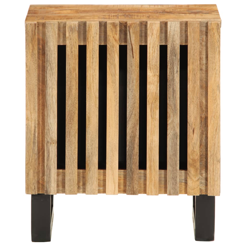 sengeborde 2 stk. 40x34x46 cm massivt ru mangotræ
