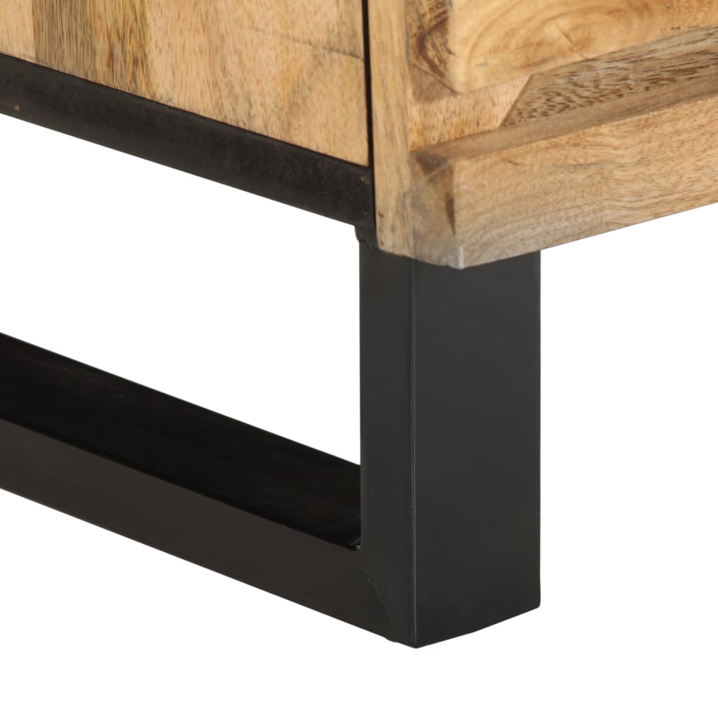 sengeborde 2 stk. 40x34x46 cm massivt ru mangotræ