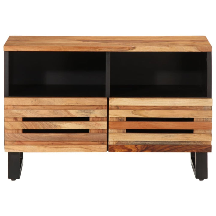 tv-bord 70x34x46 cm massivt akacietræ