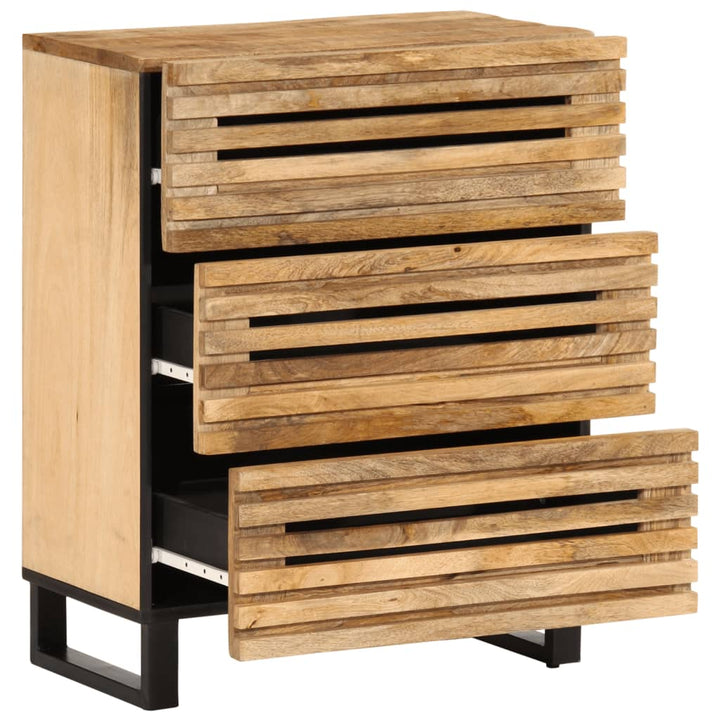 skænk 60x34x75 cm massivt ru mangotræ