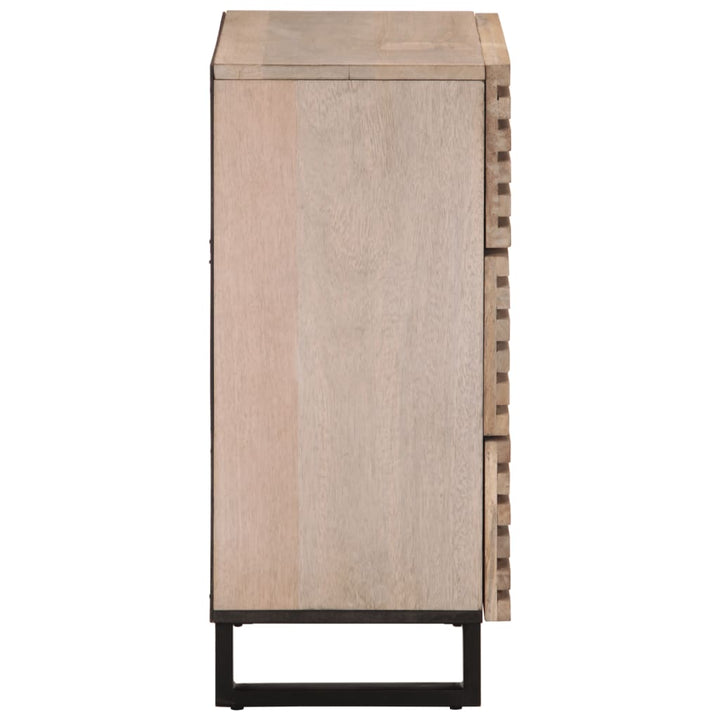 skænk 60x34x75 cm massivt mangotræ hvid