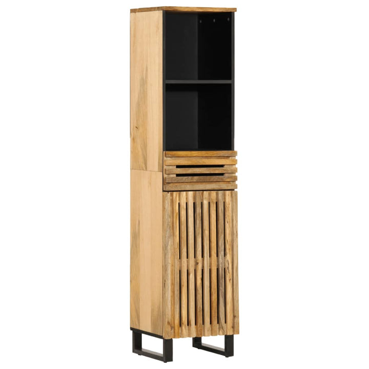 skænk 38x34x160 cm massivt ru mangotræ