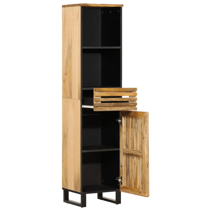 skænk 38x34x160 cm massivt ru mangotræ
