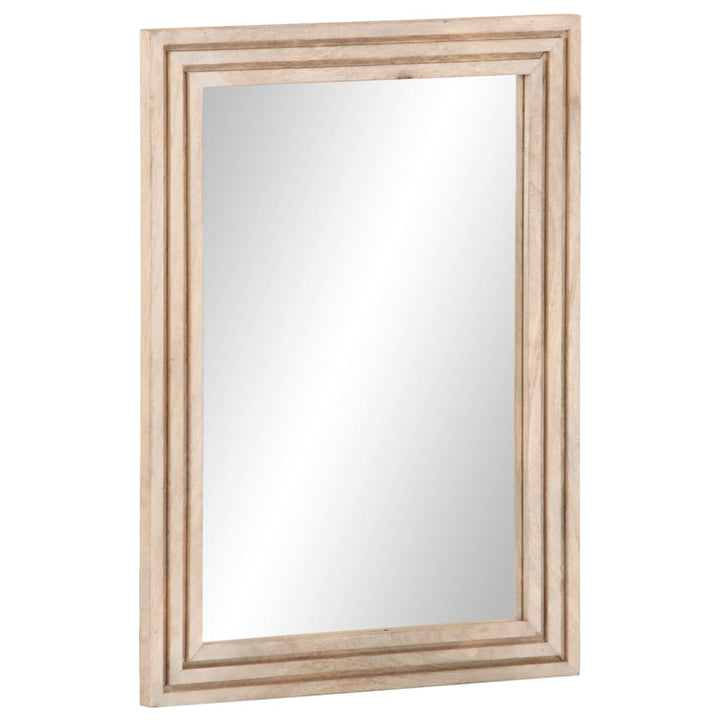 badeværelsesspejl 50x70 cm massivt mangotræ og glas