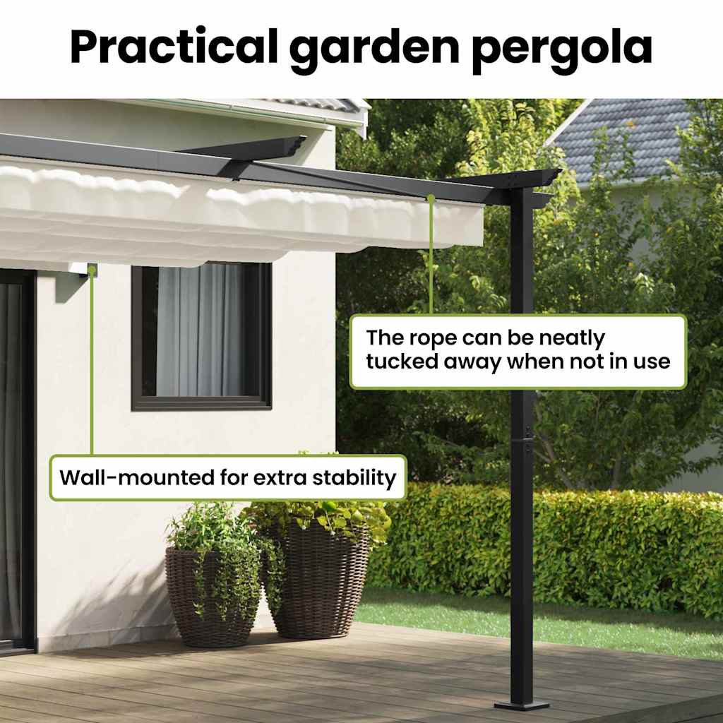 Pavillon 300 x 300 x 200 cm Cremefarvet Polyester