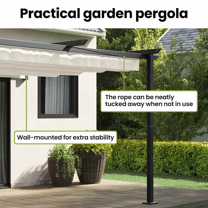 Pavillon 300 x 300 x 200 cm Cremefarvet Polyester