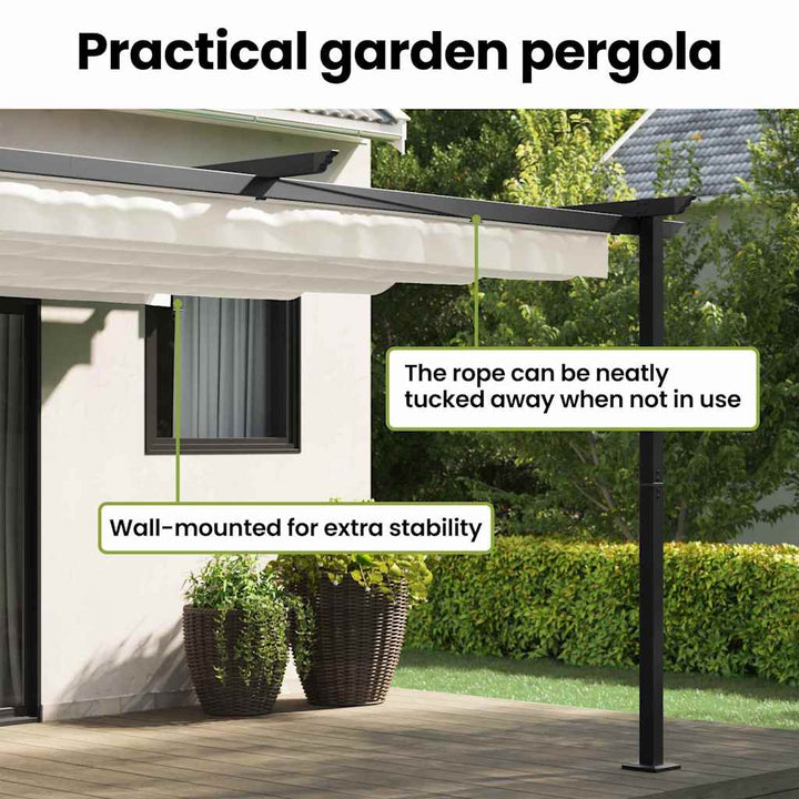 Pavillon 400 x 300 x 200 cm Cremefarvet Polyester