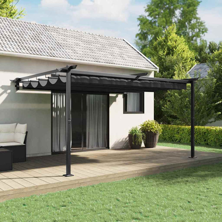 Pavillon 400 x 300 x 200 cm Antracit Polyester