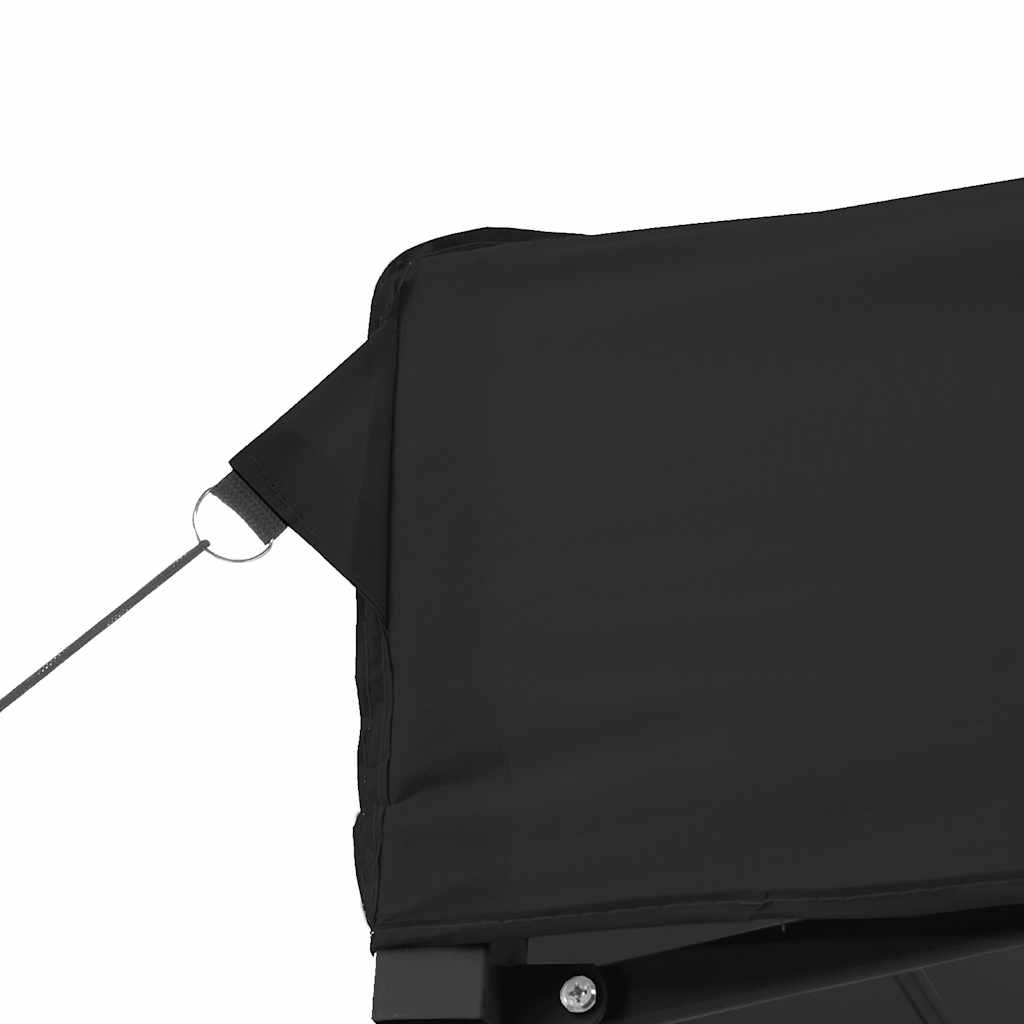 foldbart pop-up festtelt med 2 sidevægge sort