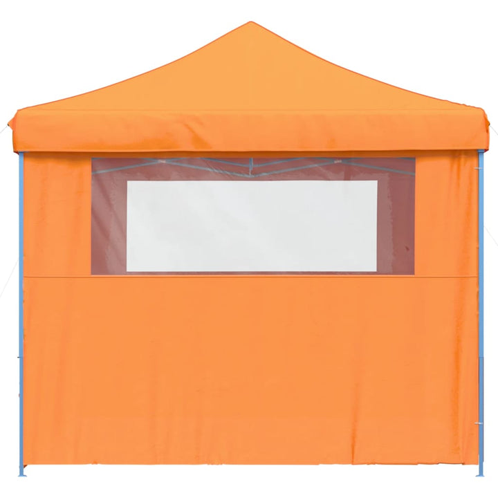foldbart pop-up festtelt med 4 sidevægge orange